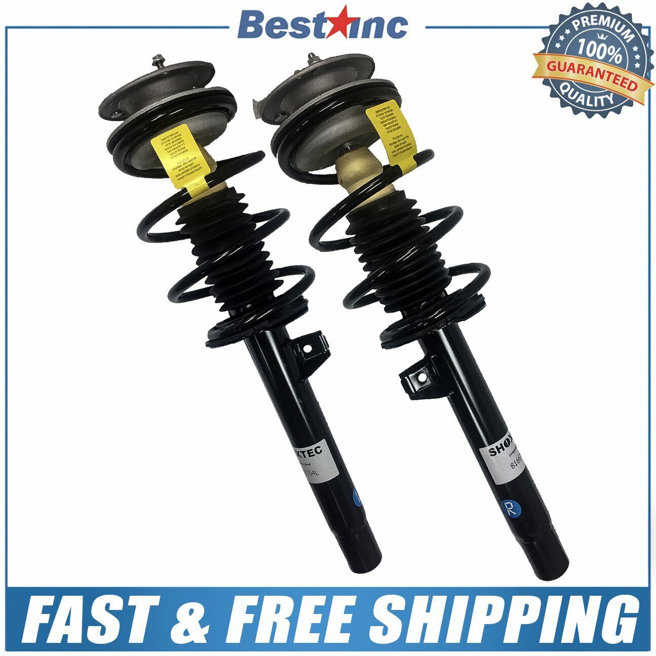 Front Pair Left and Right Complete Strut Assemblies Fit 2001-2006 BMW 325Ci