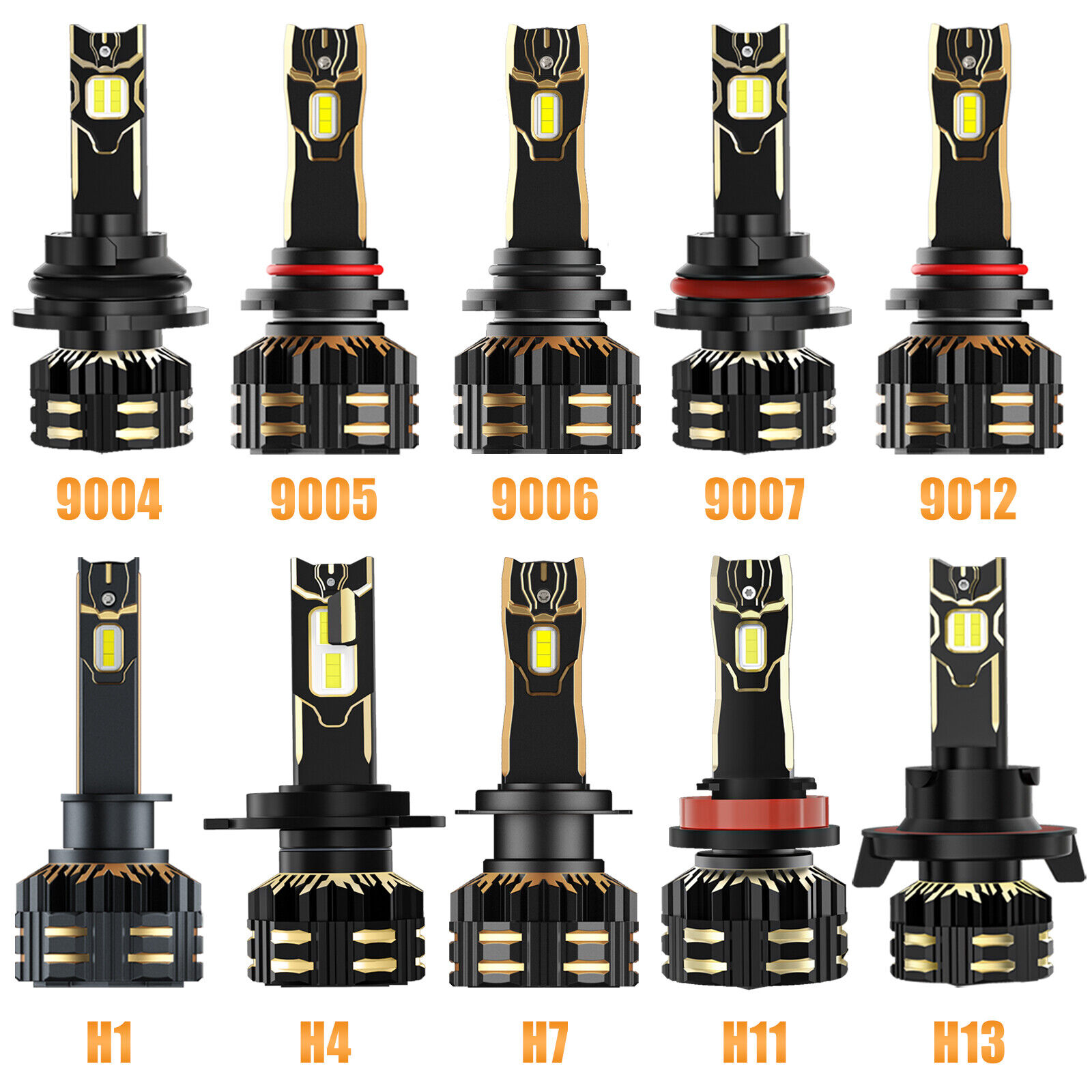 AUXBEAM LED Headlights DRL Bulbs 9005 9006 9007 H1 H4 H7 H11 H13 1157 3157 7443