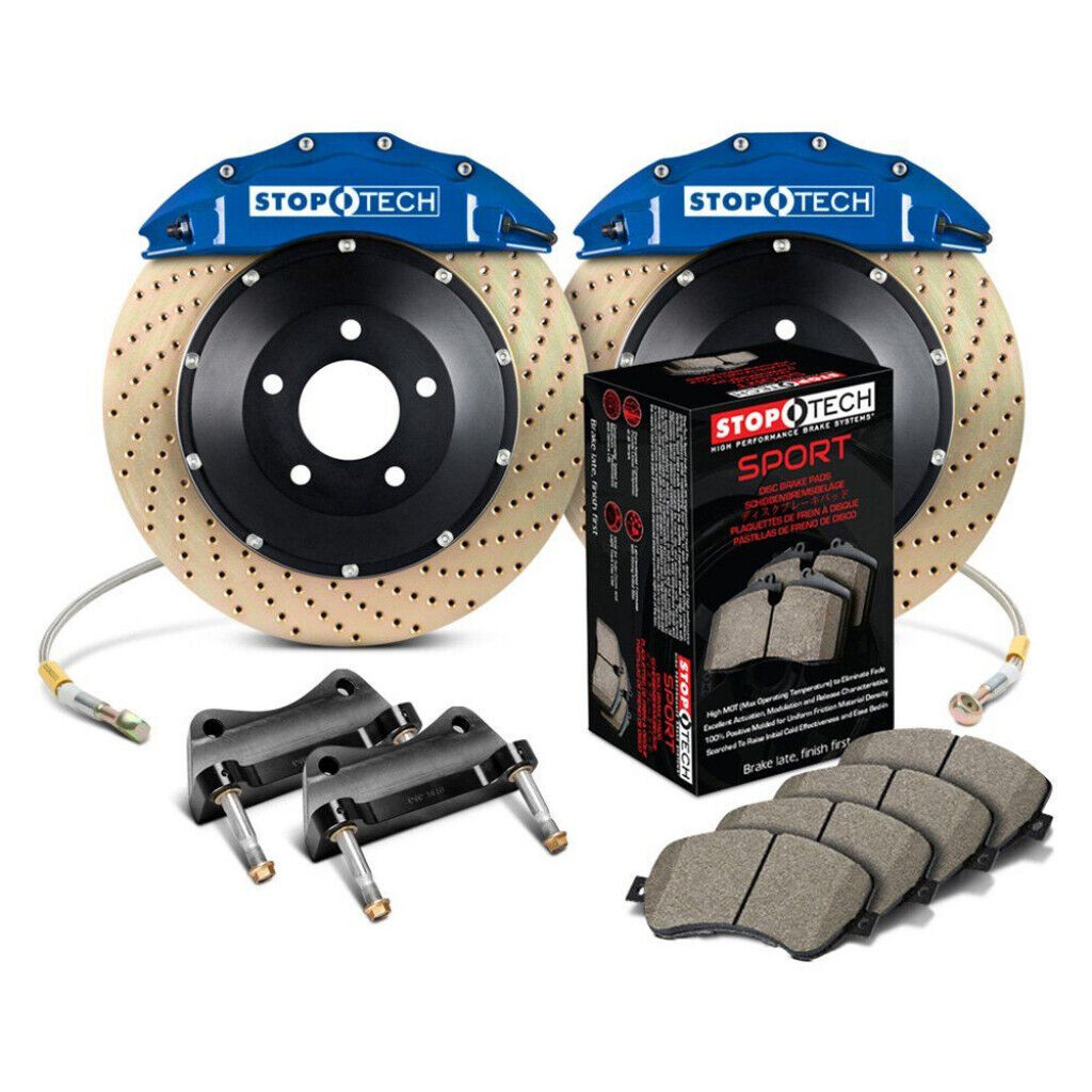 StopTech For Lexus IS F 2008-2014 Big Brake Kit Front w/Blue Calipers Drilled