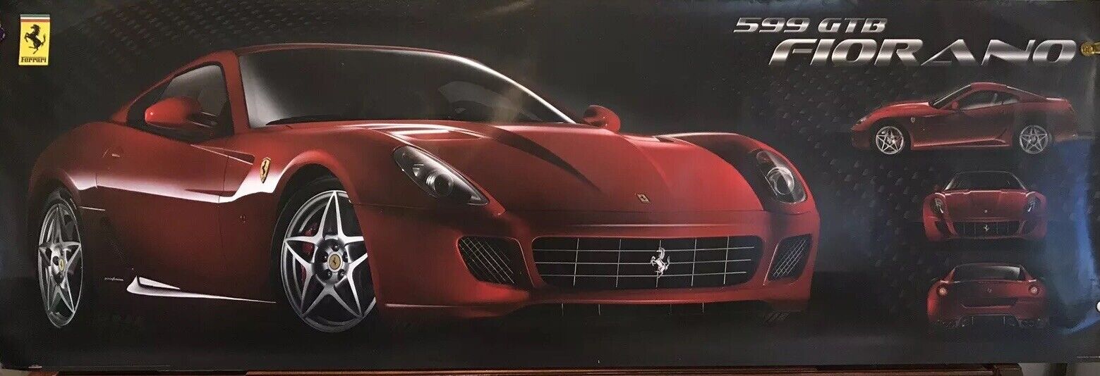 Ferrari - 599 GTB Fiorano Huge Red Original Rare Car Poster Out of Print