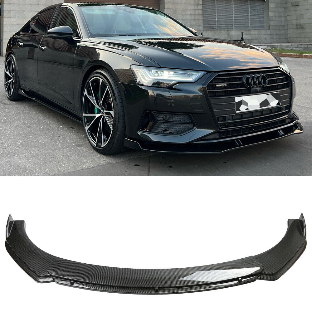 For Audi S3 S4 S5 S6 S7 S8 TT Front Bumper Lip Spoiler Splitter Carbon fiber