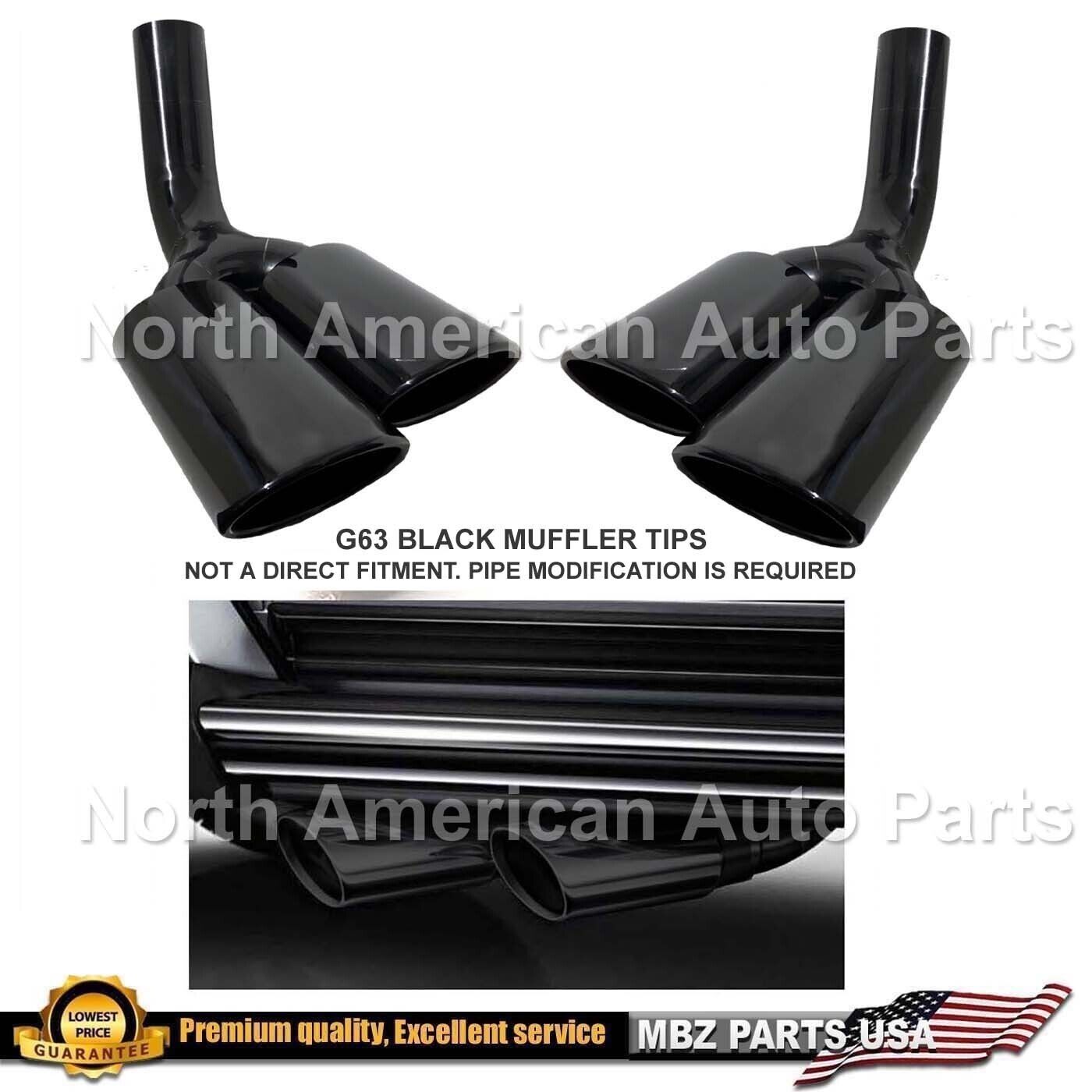 G63 G-Class Black Muffler Tips Dual Exhaust G-Wagon Logo Pipe Quality