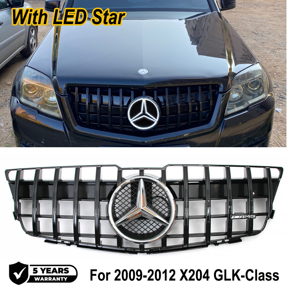 NEW LED Star Grille Grill For 2009-2012 Mercedes Benz X204 GLK280 GLK350 GLK300