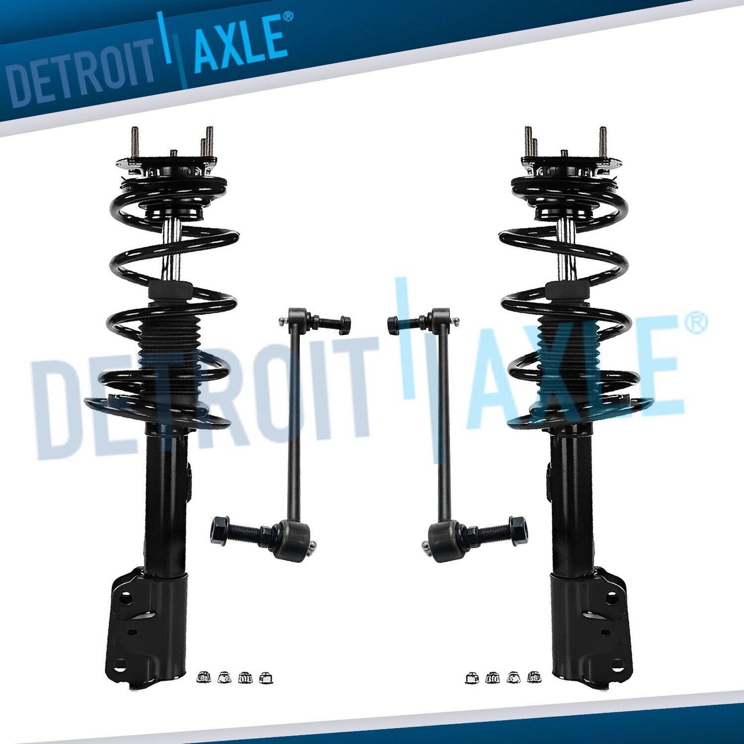 AWD Front Struts w/ Coil Spring Sway Bar Links for 2011 2012 2013 Ford Explorer