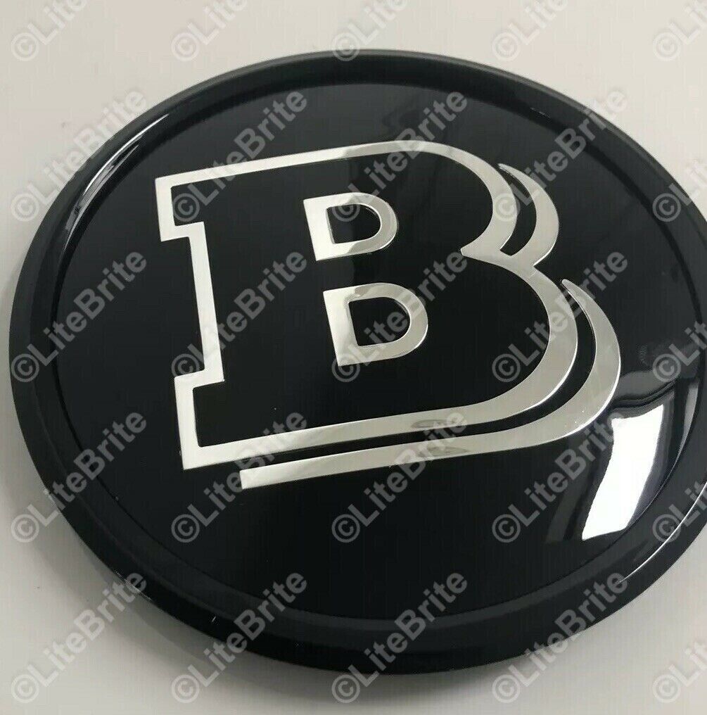 For Black Brabus B 18.5CM Grille Badge Emblem for Mercedes Benz A B C E S Class