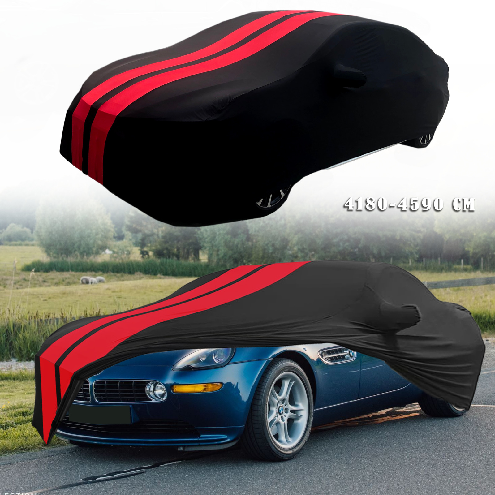 Red/Black Indoor Car Cover Stain Stretch Dustproof For BMW Z8