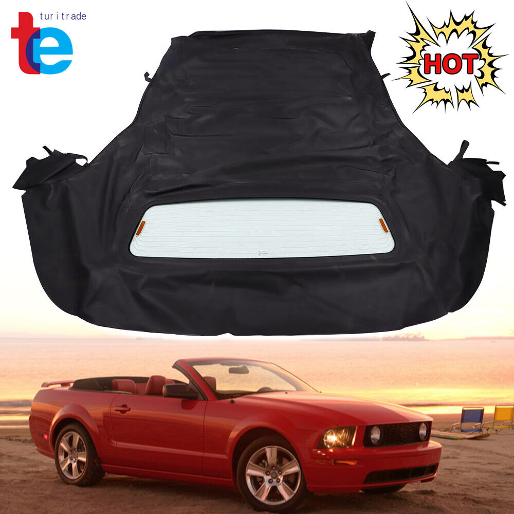 For 05-14 Ford Mustang Vinyl Convertible Soft Top W/DOT Approved Heated Glass