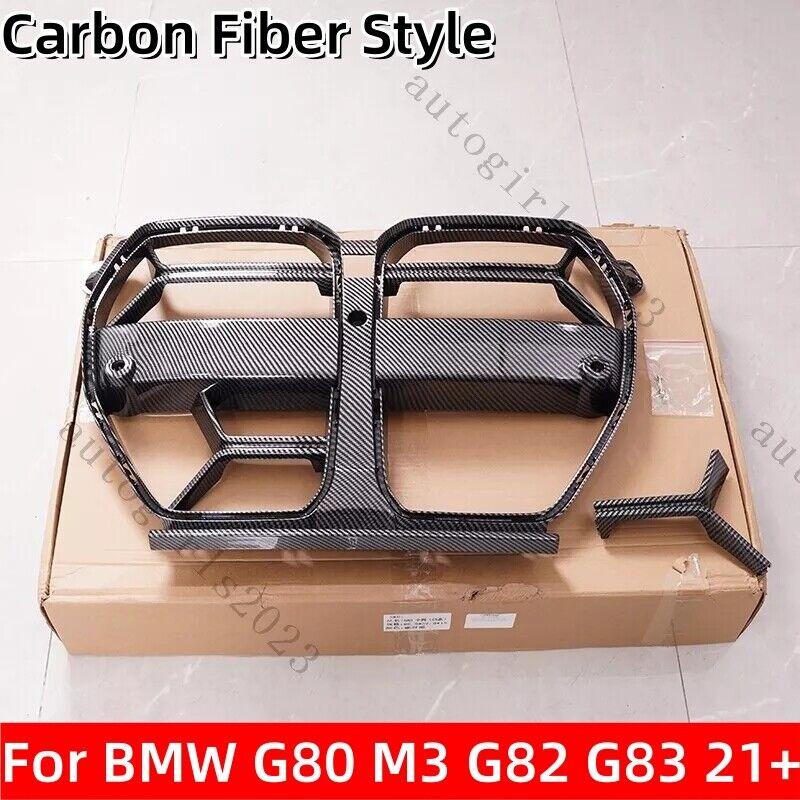 For 2021-2024 BMW G80 M3 G82 G83 M4 CSL Front Kidney Grille Carbon Fiber Style