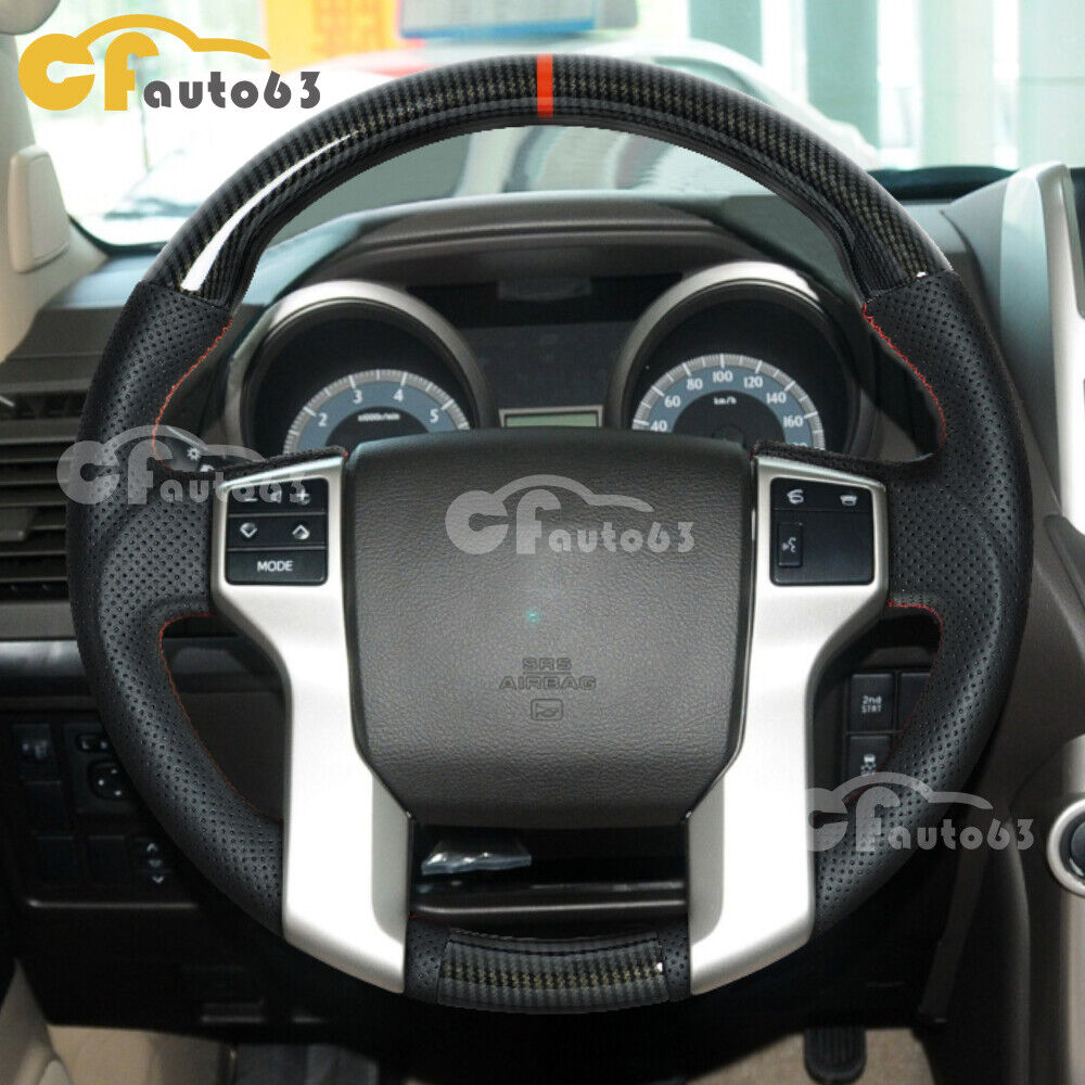 Hydro Dip Carbon Fiber Steering Wheel Fits 10+ Toyota Prado Tundra 4 Runner