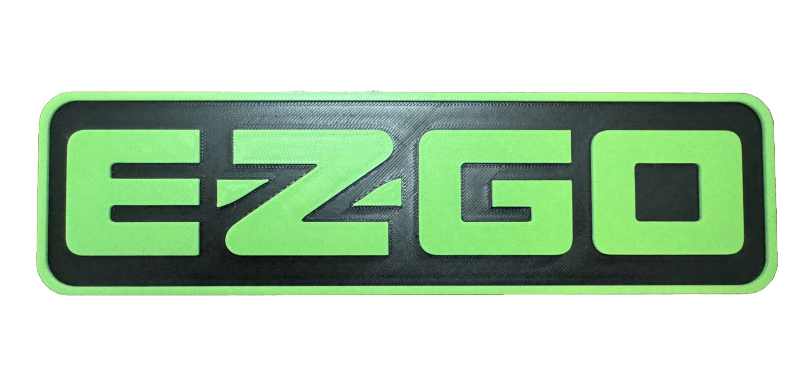 EZGO Name Plate (9.25”x2.5”)- Lime green