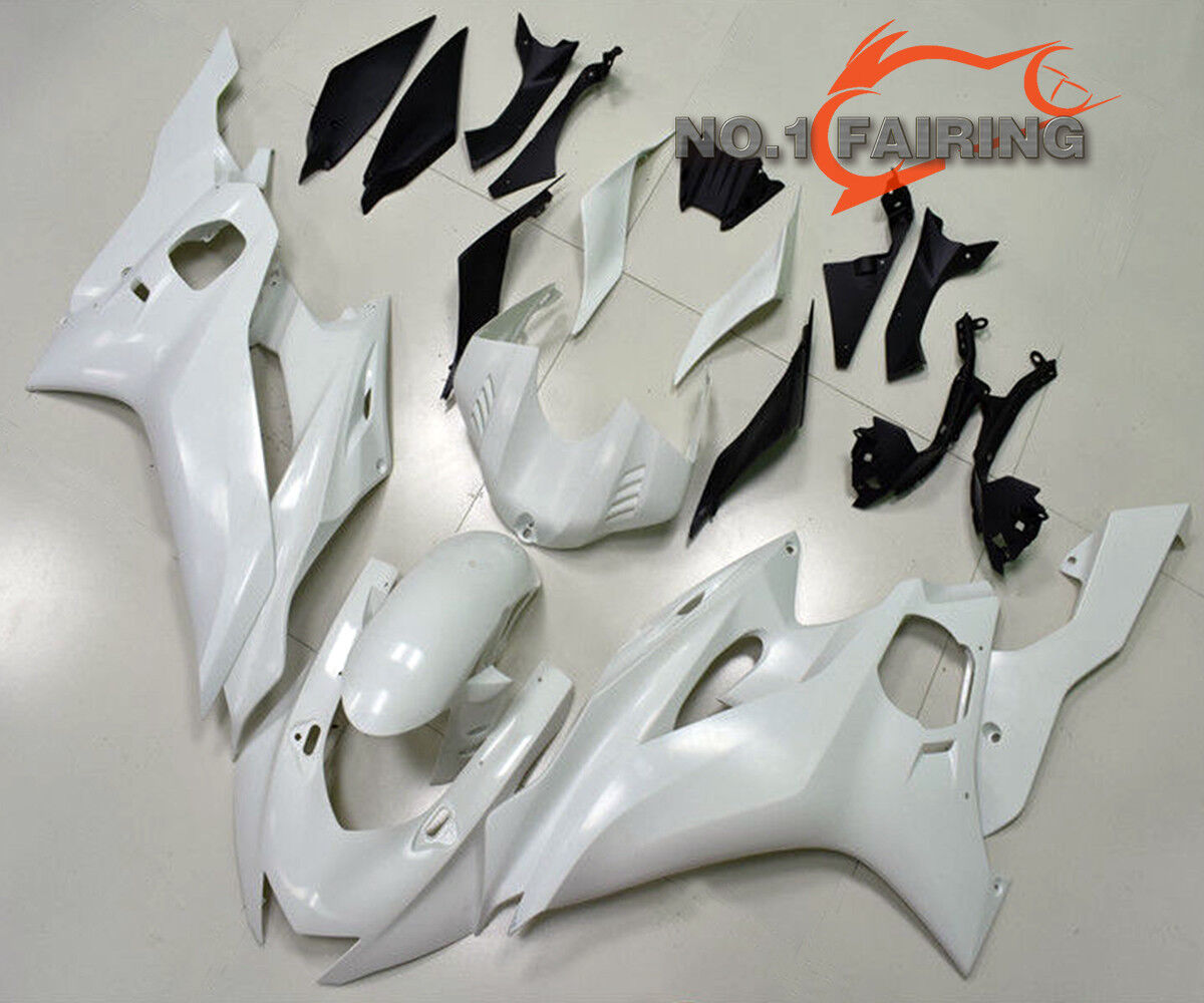 ABS Injection Unpainted Fairing Kit BodyWork for YAMAHA YZF R6 2017 2018 White
