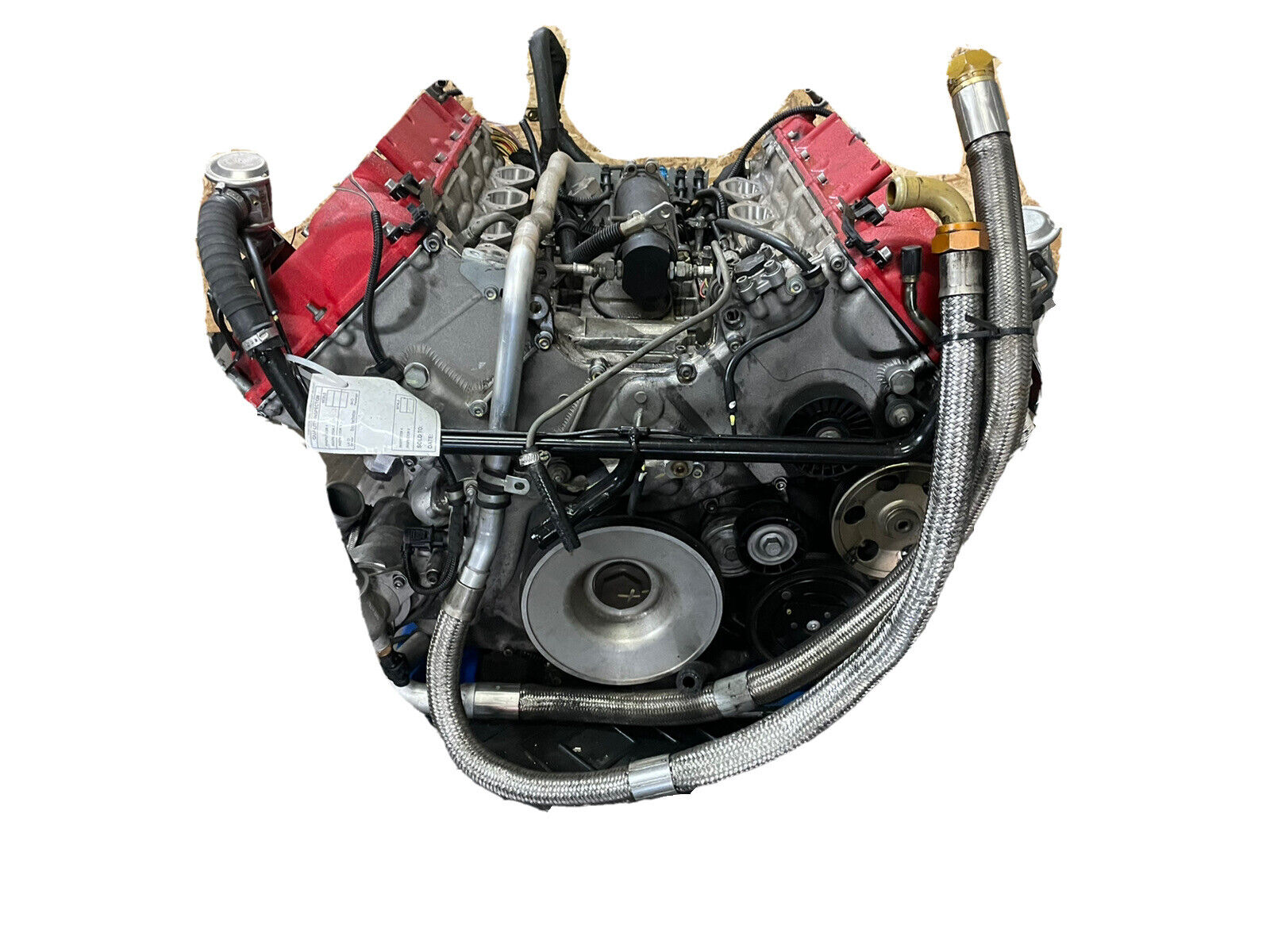 2004-2008 Maserati Quattroporte M139 4.2L V8 Engine Motor Red Valve Cover Block 