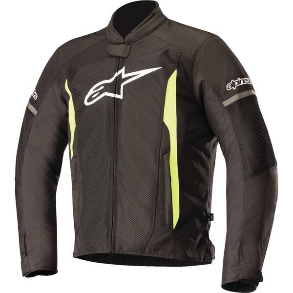 Black/Flo Yellow Sz M Alpinestars T-Faster Air Vented Textile Jacket