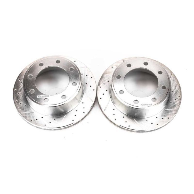 PowerStop AR8571XPR for 00-05 Ford Excursion Rear Evo Drilled/Slotted Rotors
