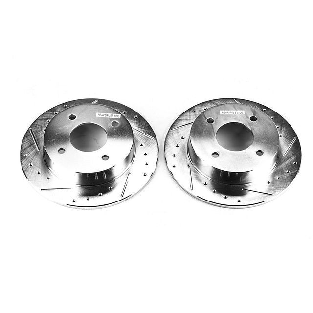 PowerStop for 89-98 Nissan 240SX Rear Evolution Drilled & Slotted Rotors - Pair