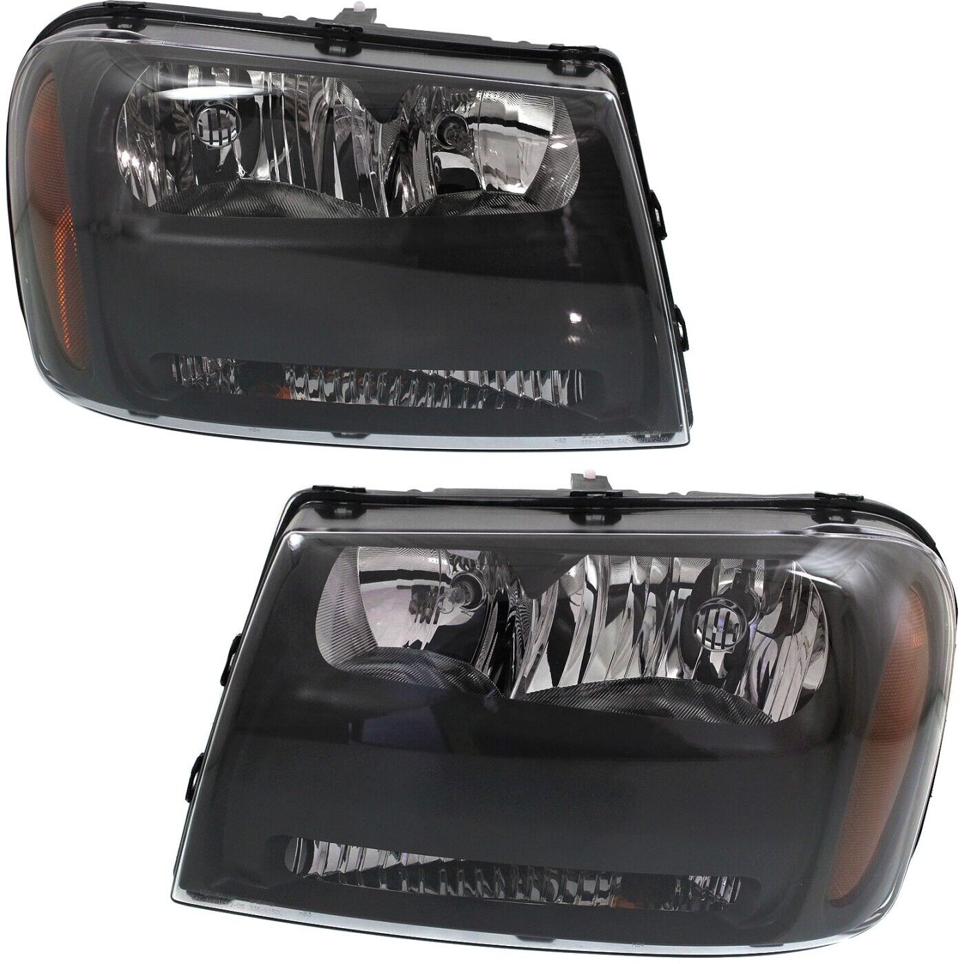 Headlight Set For 06-09 Chevrolet Trailblazer Halogen w/ Bulbs 25970908 25970909