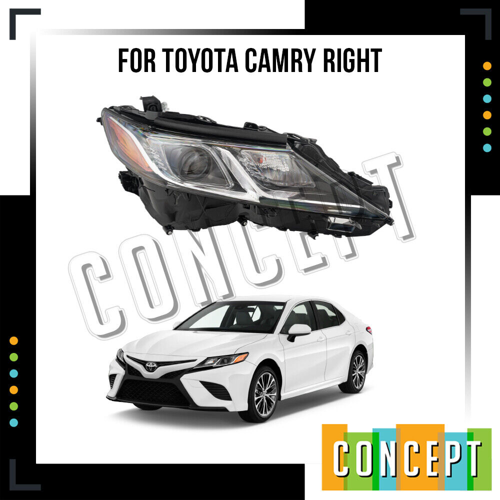For 2018 -2022 Toyota Camry L/LE/SE Headlight  Right / Passenger Side