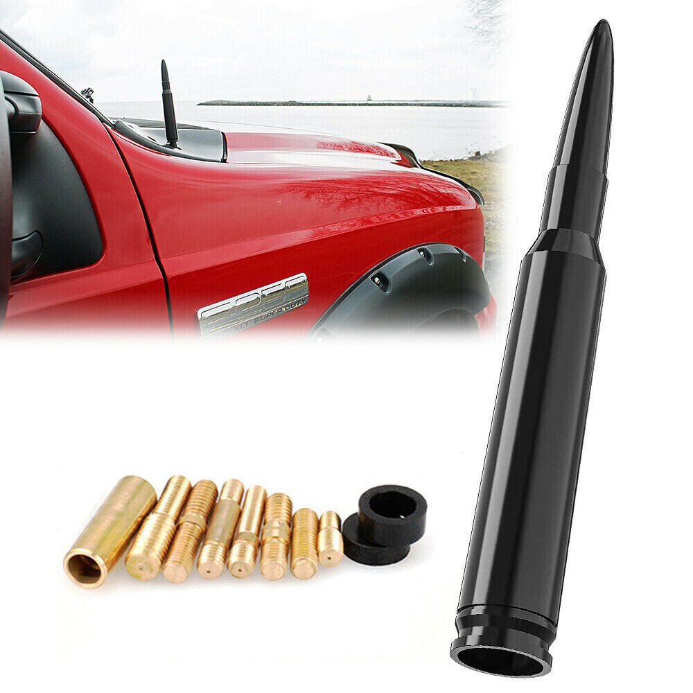 Bullet Style Antenna AM/FM Short Black Kit for Ford F150 F250 Car Truck Pickup