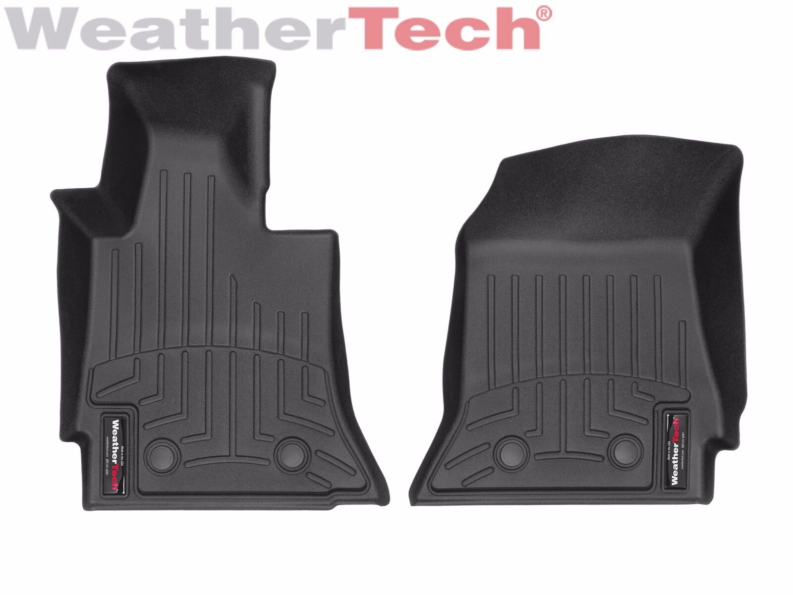 WeatherTech FloorLiner Mats for Chevrolet Corvette - 2014-2019 - 1st Row - Black