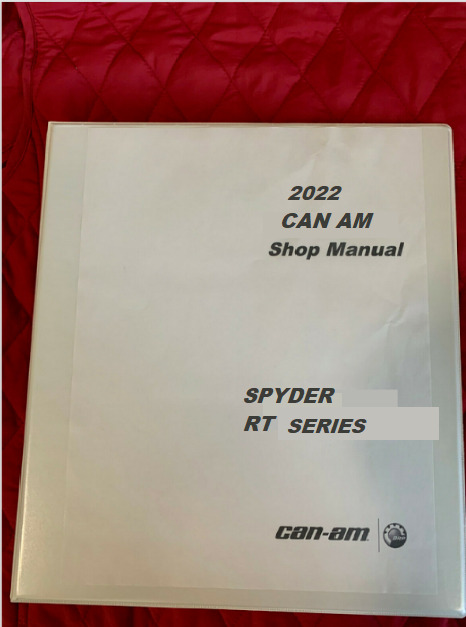 2022 Can-Am Spyder RT series motorcycle service manual printed and binder