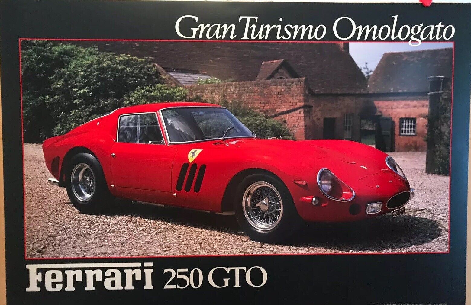 Ferrari 1962 250 GTO 1of 39 Very Rare Car Poster Owner: Nick Mason/Pink Floyd 😎