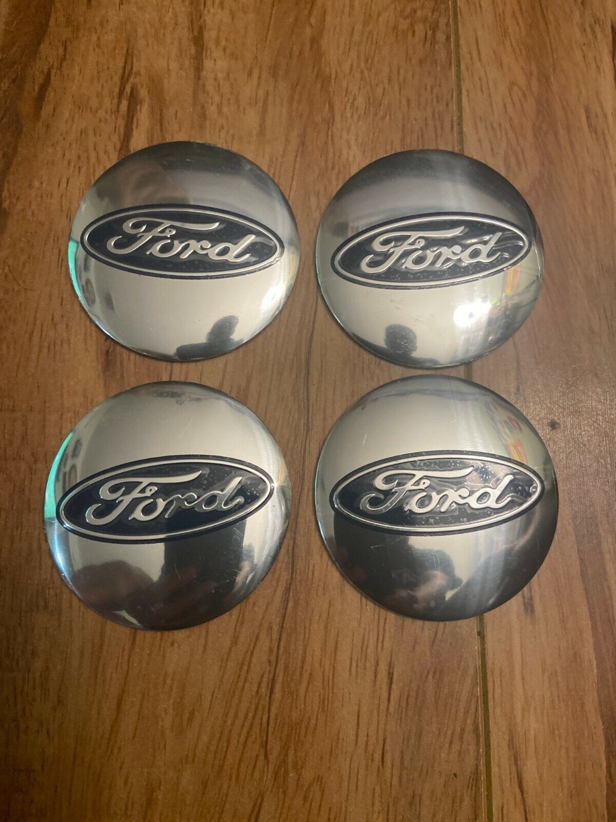 4pcs 60mm Ford Car Wheel Center Hub Cap Badge Emblem Sticker Chrome