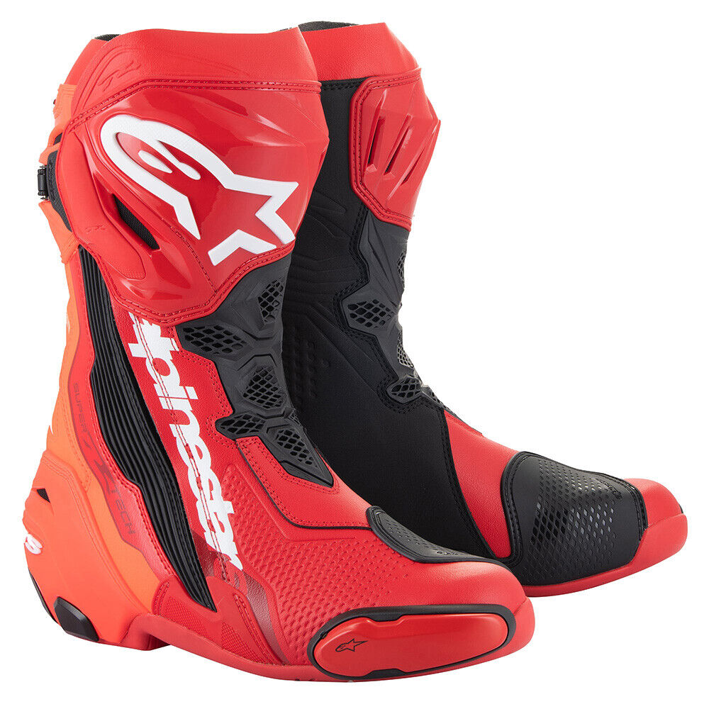Alpinestars Supertech R Boots Bright Red Red Fluo - New Fast Shipping