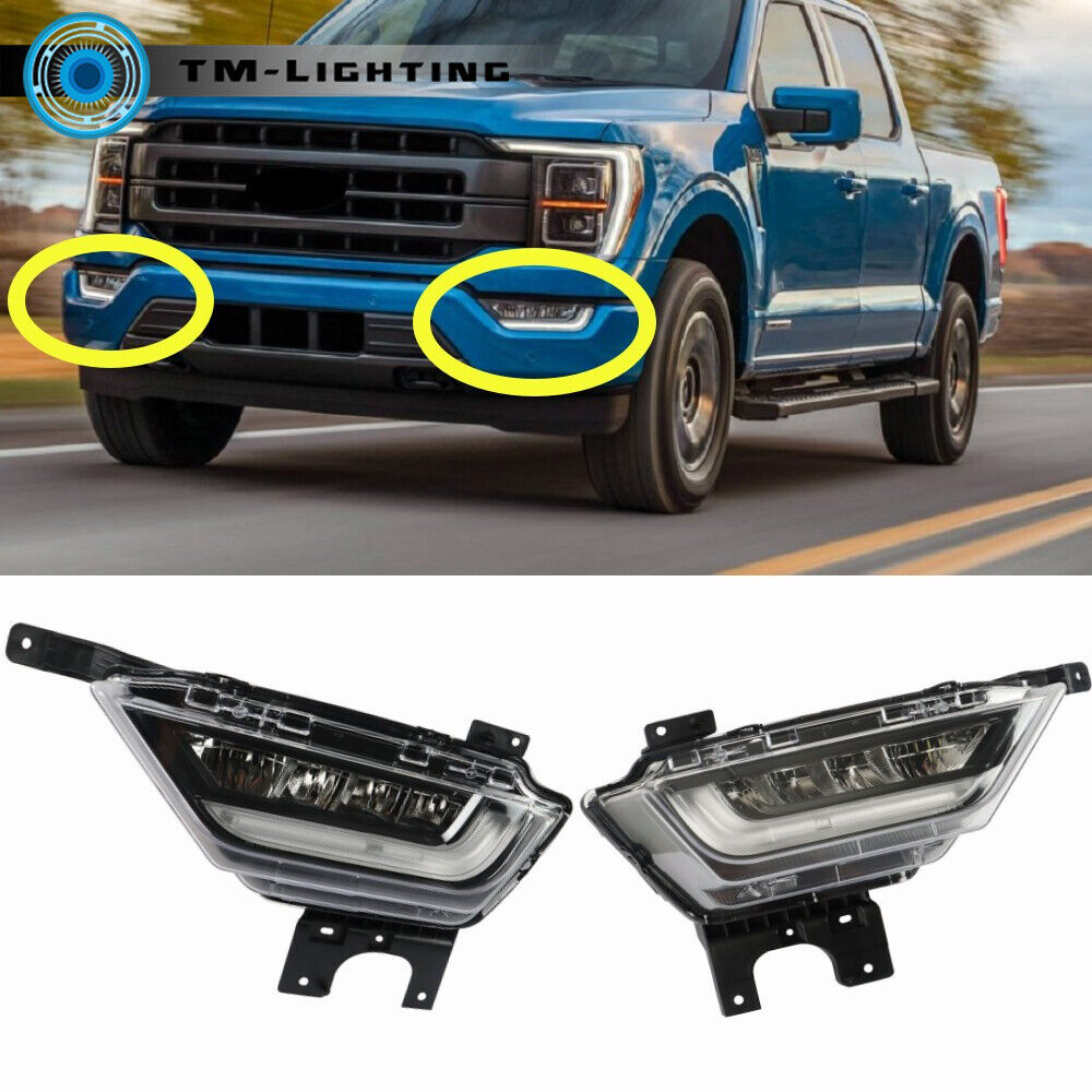 For 2021-2022 Ford F150 Bumper Fog Lights LED Driving Lamps Right&Left Side