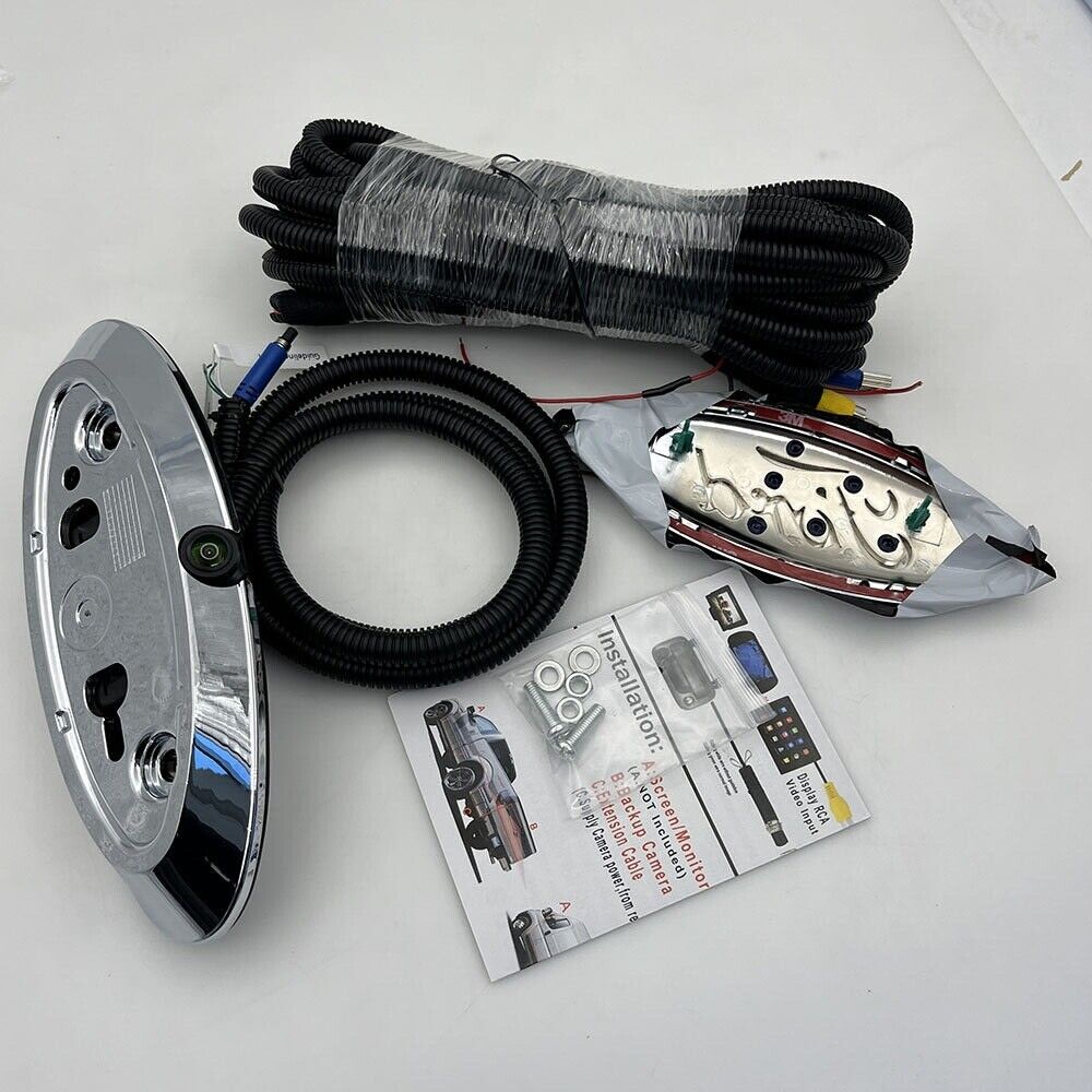 Tailgate Emblem Oval & Back Up Camera Kit Fits For 2009-2016 F350 F250 F150