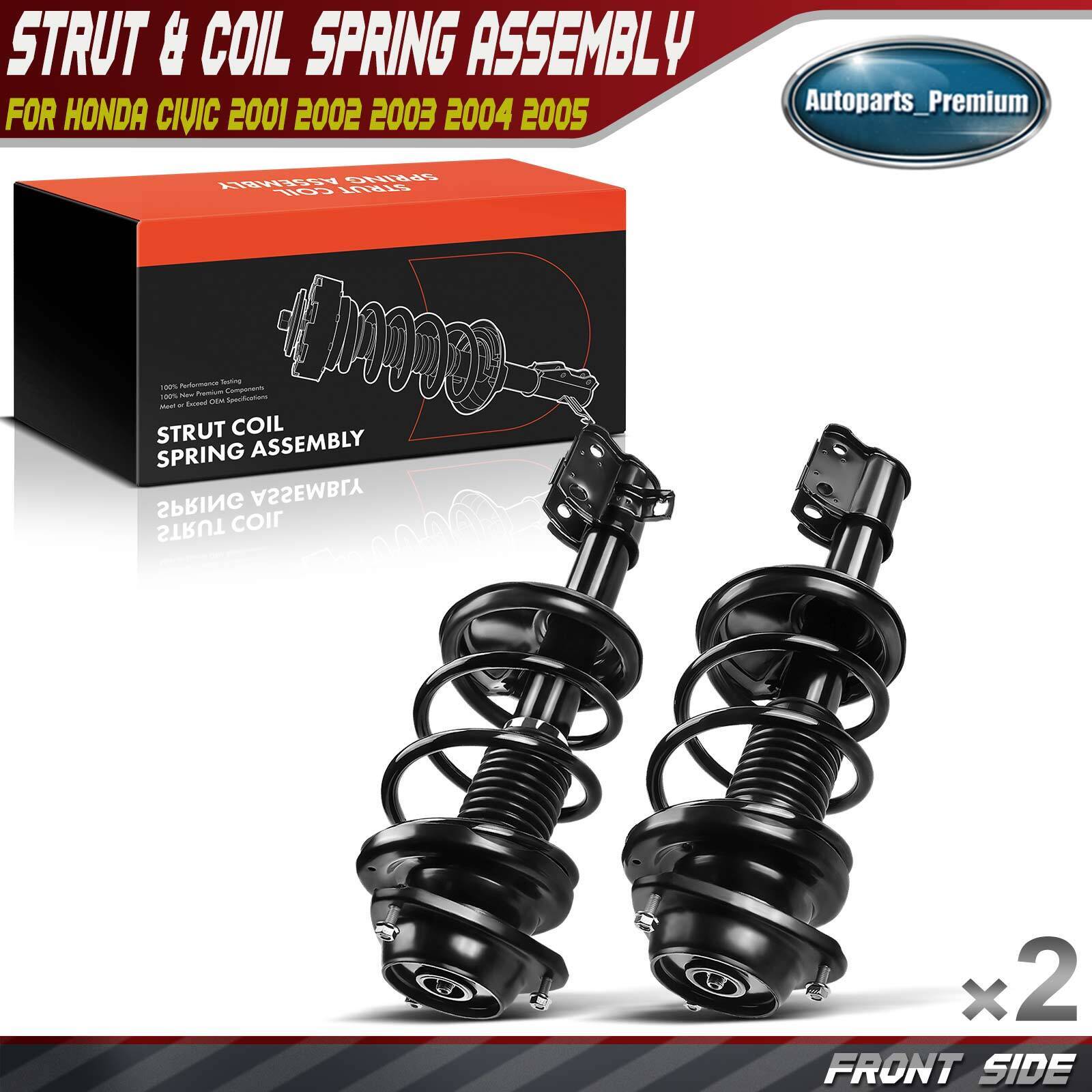 2x Front Complete Strut & Coil Spring Assembly for Subaru Impreza 1993-2001 AWD