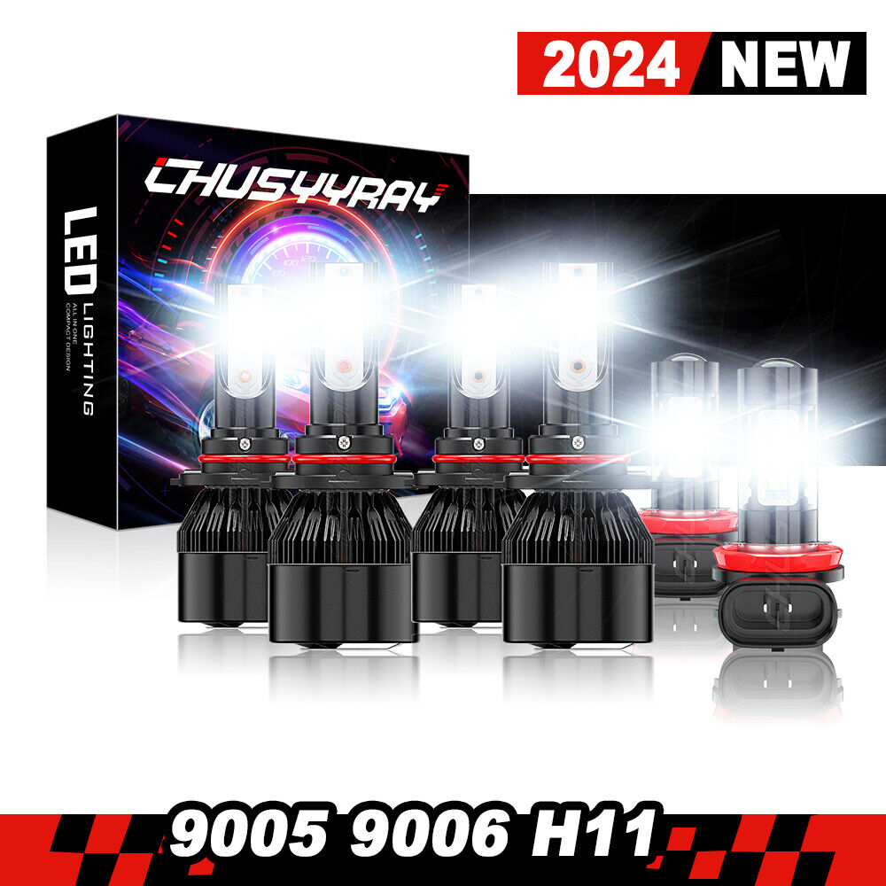Para For Honda Civic 2006-2015 Combo LED faro + luces antiniebla 6x