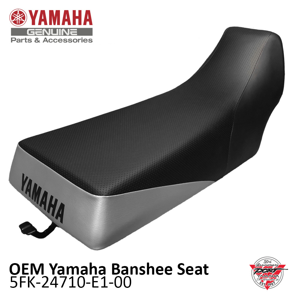 OEM Yamaha 1987-06 Banshee 350 Seat Assembly Black Silver Cover 5FK-24710-E1-00
