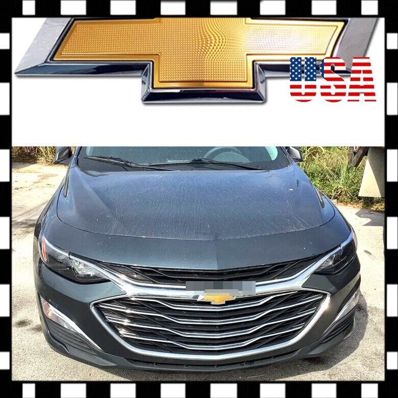 Fit Chevy Malibu 2016-2024 Front Grille Tailgate Bowtie Emblem replacement gold