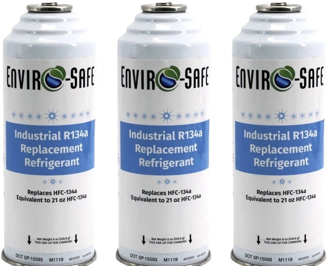 R 134a Refrigerant Replacement Cans- Coldest Refrigerant for Auto - 3 Pack