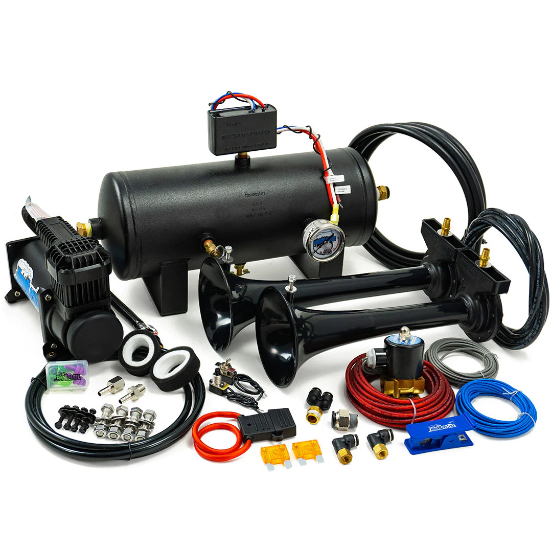 HornBlasters Rocker 2 Gallon Air Horn Kit for Truck or ATV / UTV with Compressor