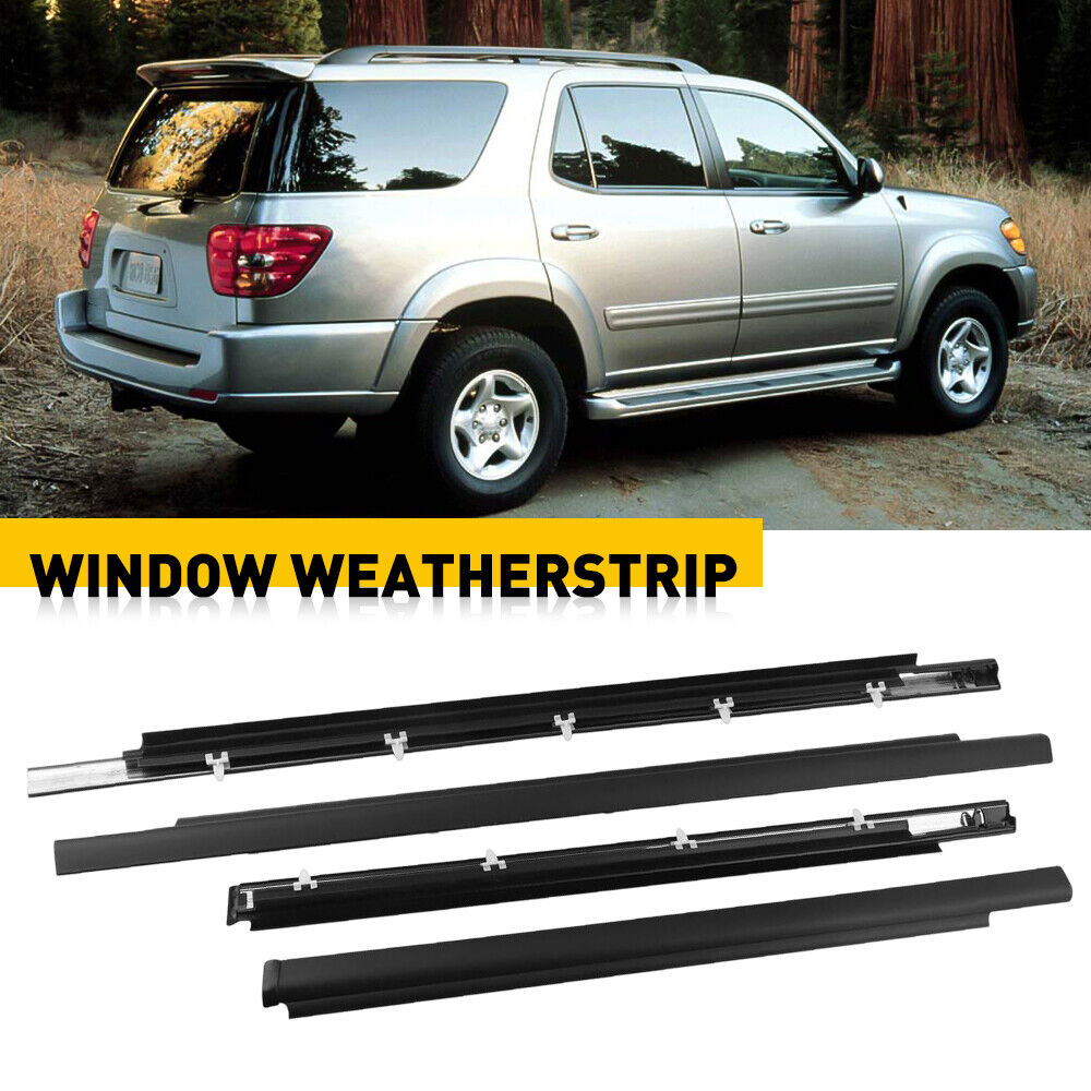 For Toyota Sequoia 2001-2007 Rubber Outside Window Weatherstrip Seal Belt Trim