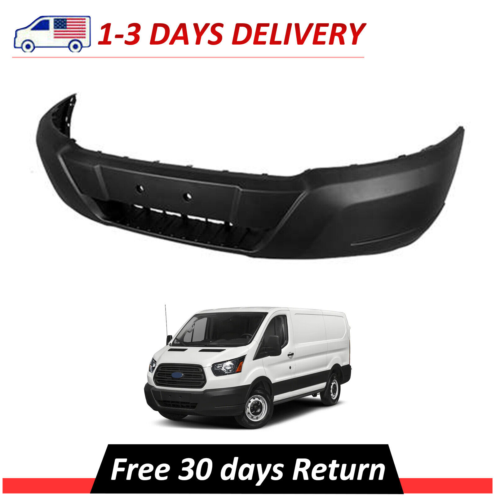 New Bumper Cover Fascia Front Lower For 2015-2019 Ford Transit-150 FO1000707C