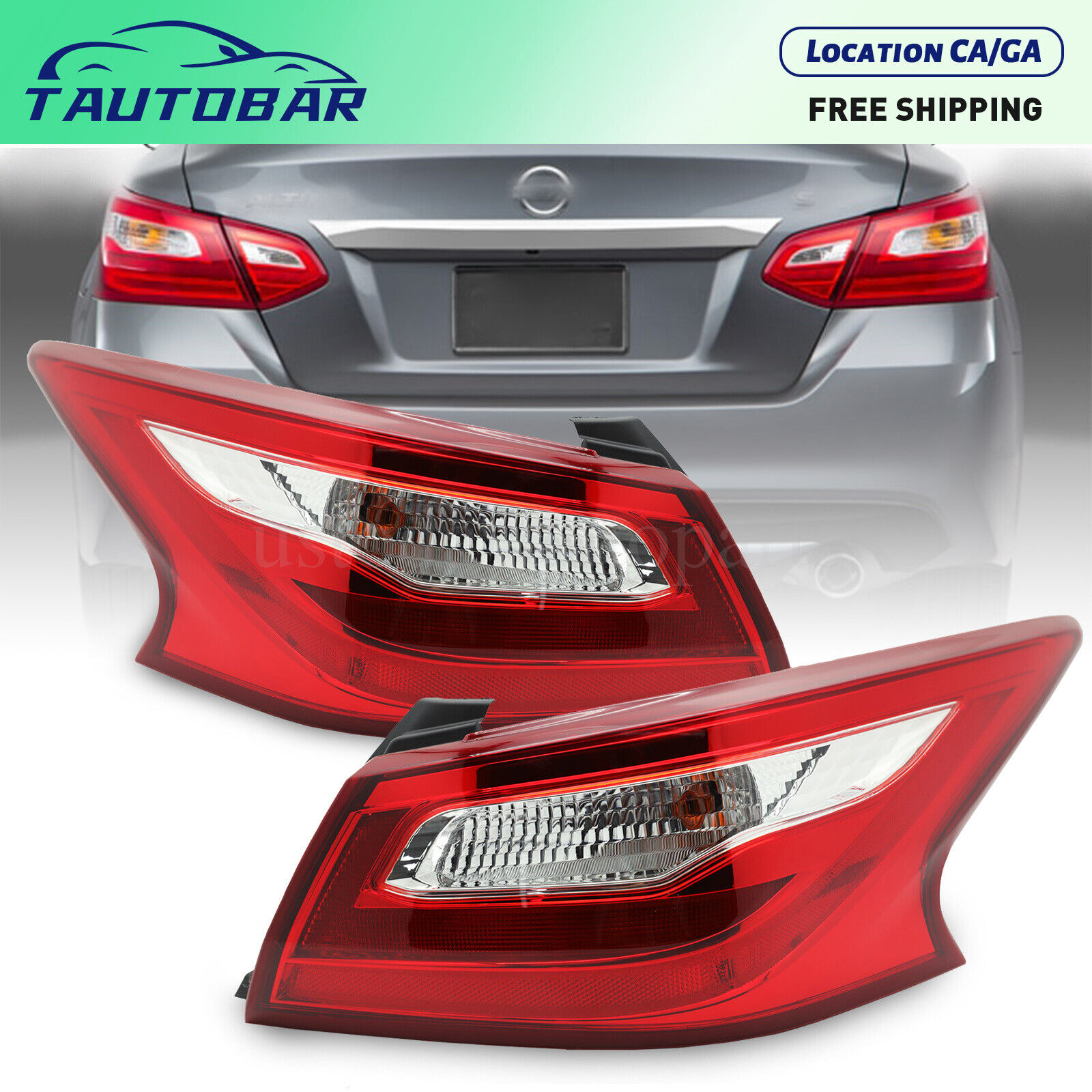 Rear Outer  Tail Lamp  Brake Light  For 2016 2017  2018 Nissan Altima L & R