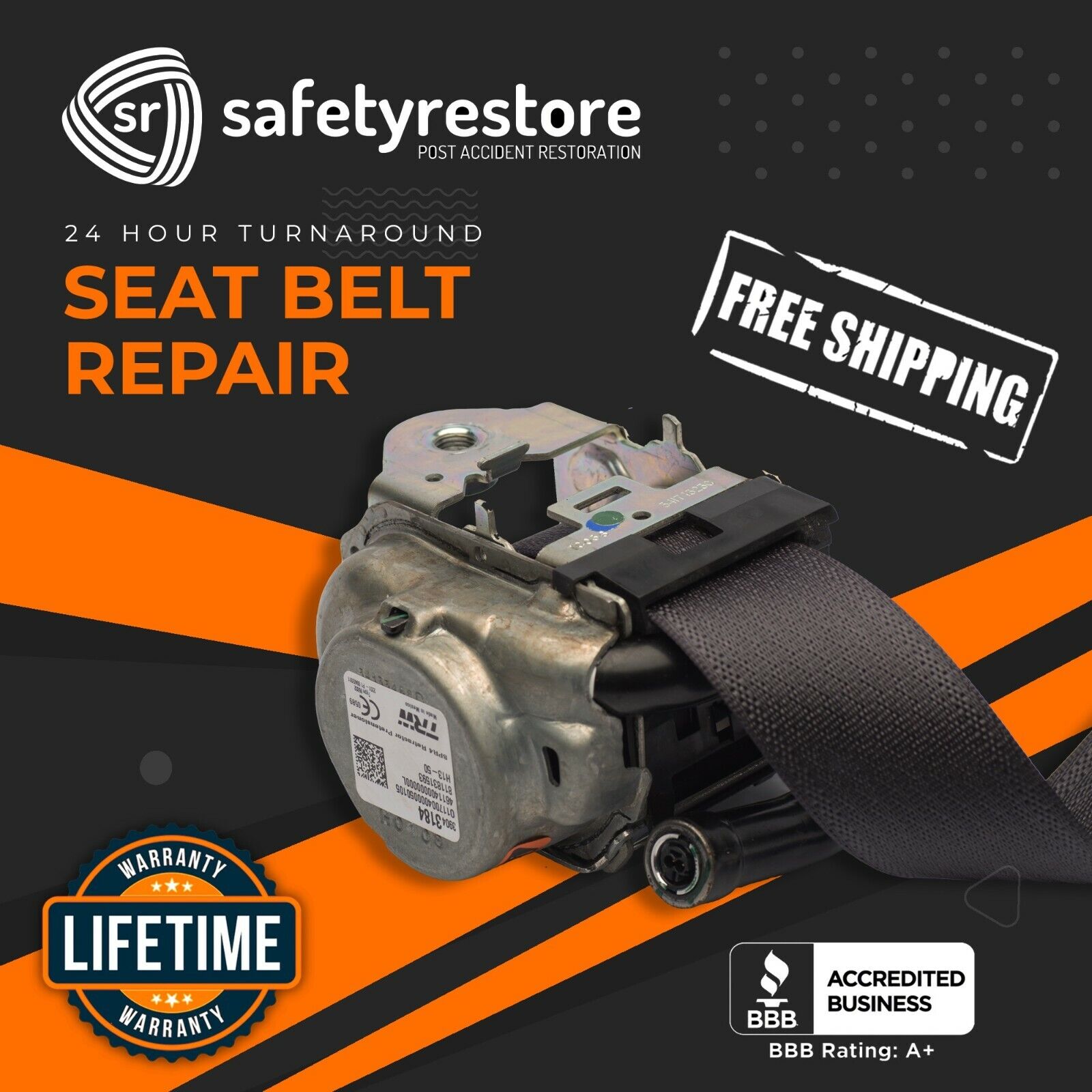 For Audi S3 Seat Belt Repair Reset Rebuild Recharge Service 1996+ Single Stage