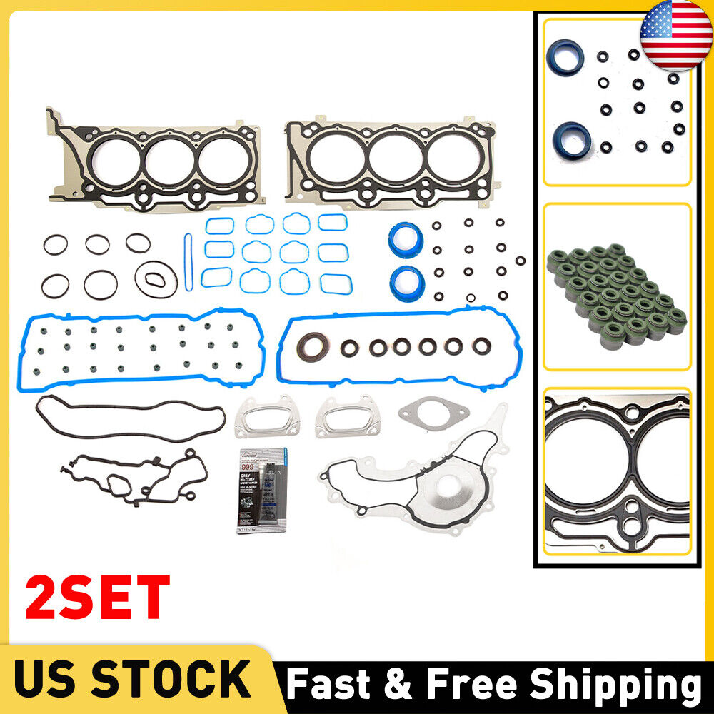 2SET Fit For 2011-2015 Dodge Charger Jeep Grand Cherokee 3.6L Engine Head Gasket