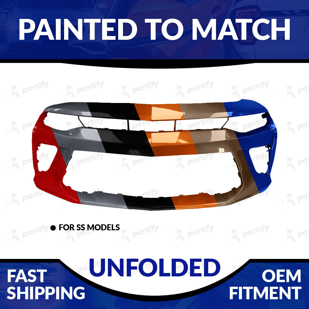 NEW Painted 2016-2018 Chevrolet Camaro SS Unfolded Front Bumper
