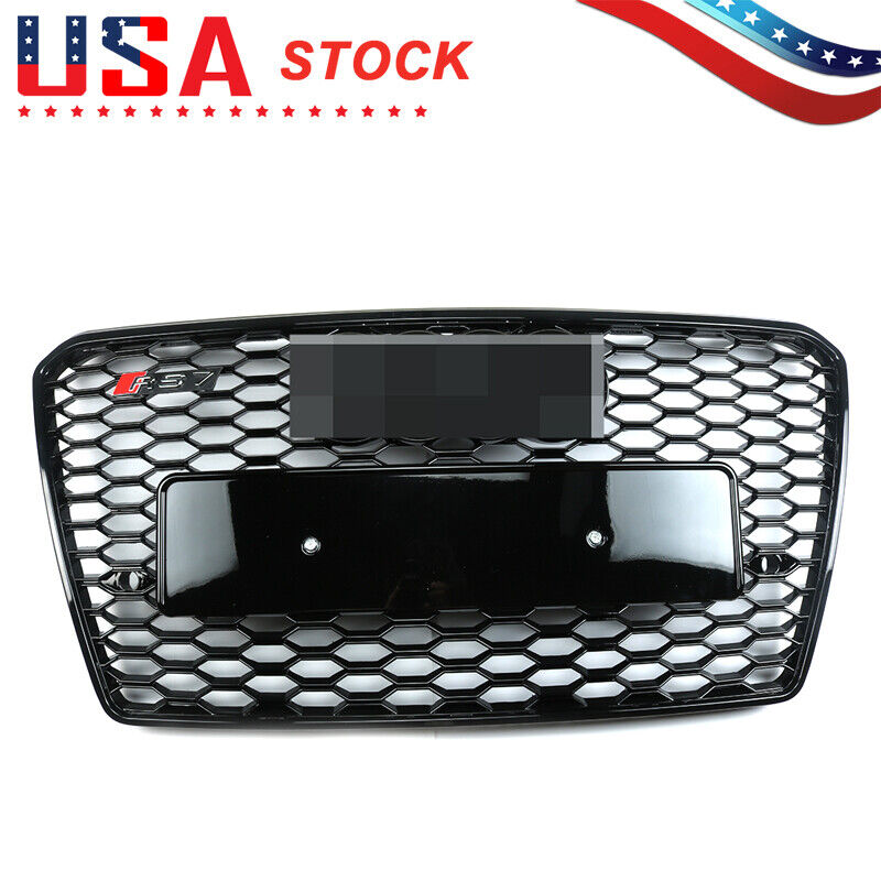 HONEYCOMB SPORT MESH RS7 STYLE HEX GRILLE GRILL BLACK FOR 12-15 AUDI A7/S7 C7