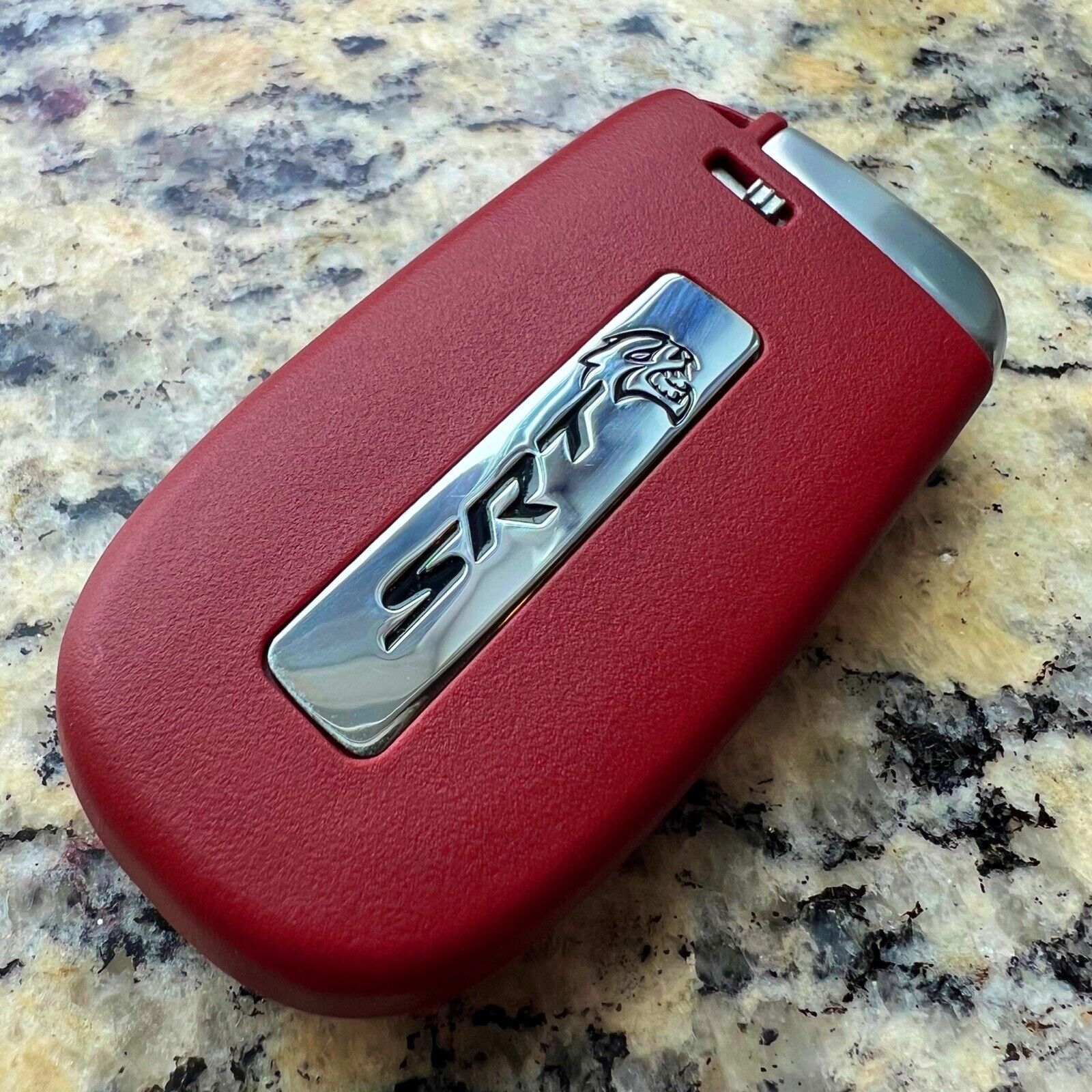 SRT RED KEY FOB HELLCAT 5 BUTTON WITH SILVER LOGO  Dodge, Jeep