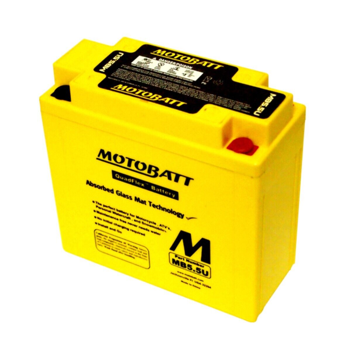 ✅ New Motobatt MB5.5U QUADFLEX 12V AGM Battery Factory - Fast Freeship 48hrs ✅