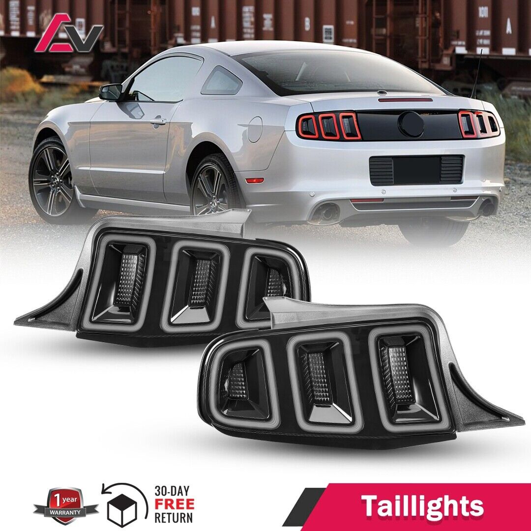 Sequential LED Tail Lights For 2010-2014 Ford Mustang GT Turn Signal Smoke Lamps