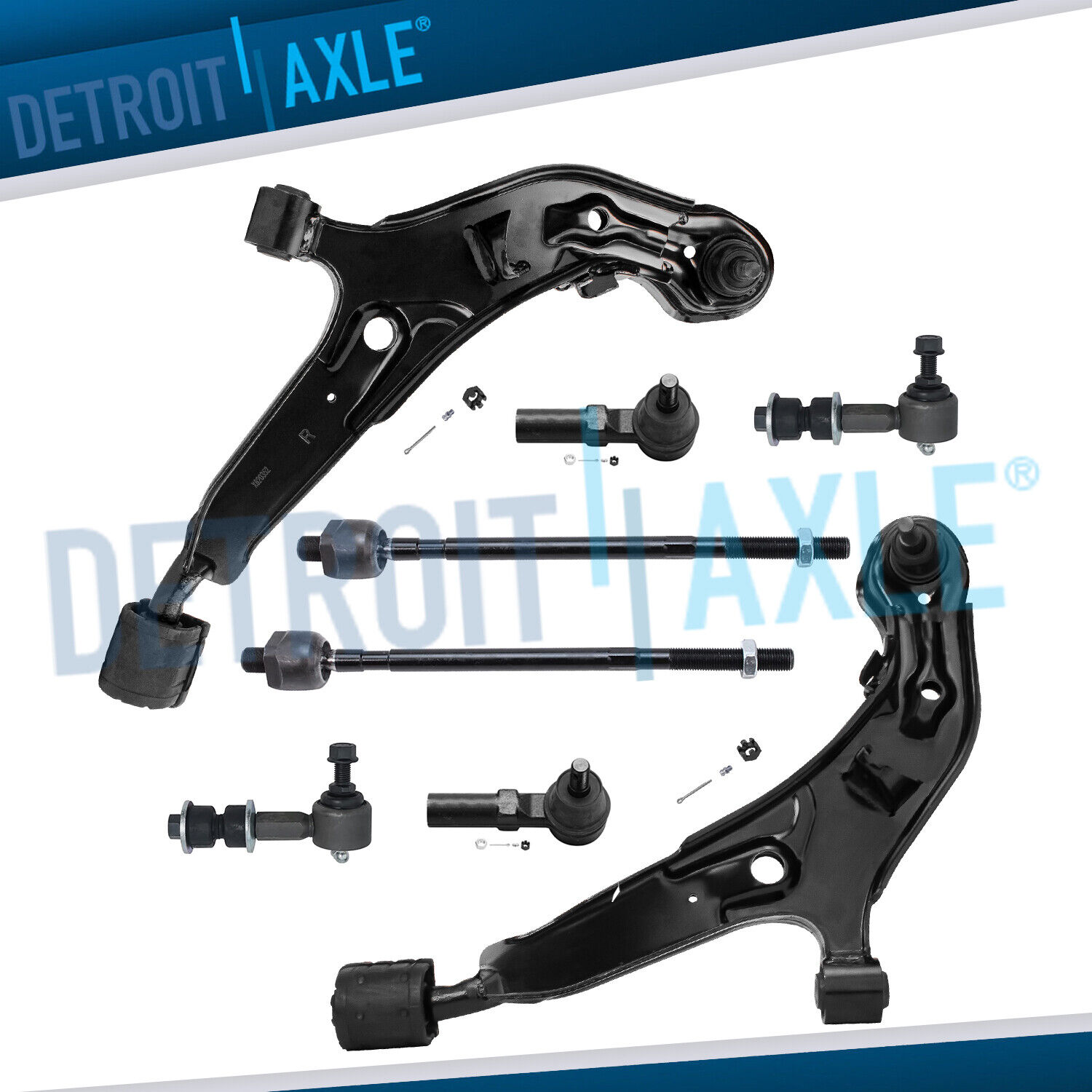 8pc New Complete Front Control Arm Tie Rod Kit for Infiniti I30 & Nissan Maxima