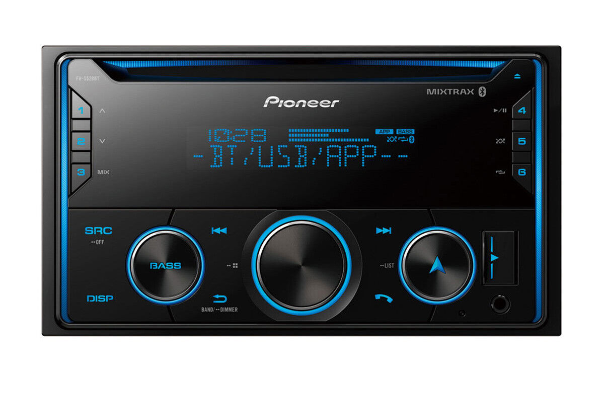 NEW Pioneer FH-S520BT Double 2 DIN CD MP3 Digital Media Player Bluetooth MIXTRAX