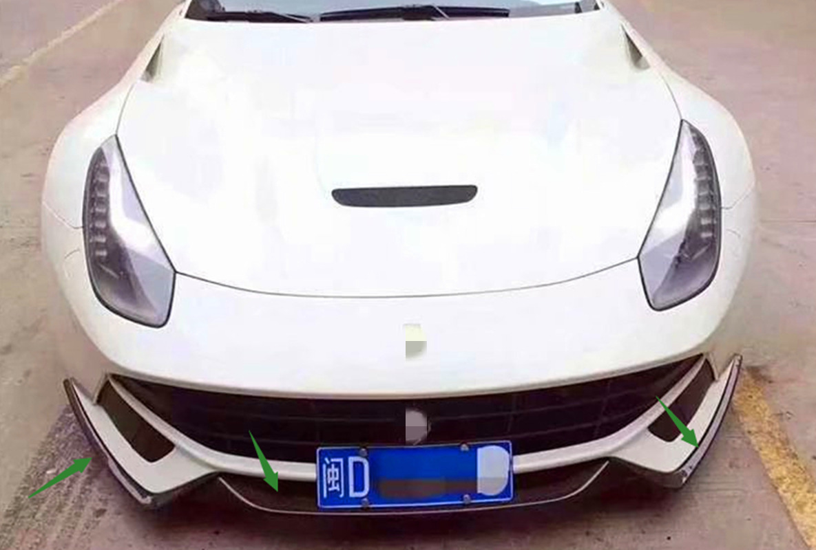 Real Carbon Fiber Front Bumper Lower Guard Trim For Ferrari F12 Berlinetta 2013