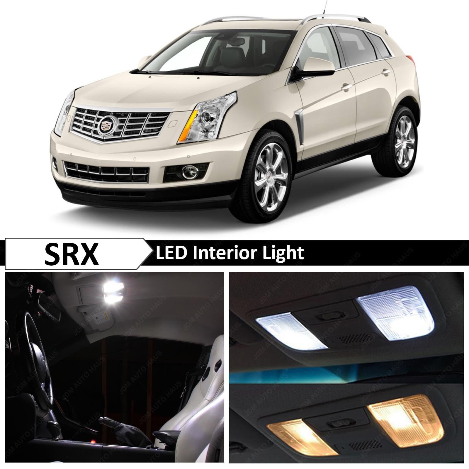 21x White Interior LED Lights Package Kit for 2010-2014 Cadillax SRX