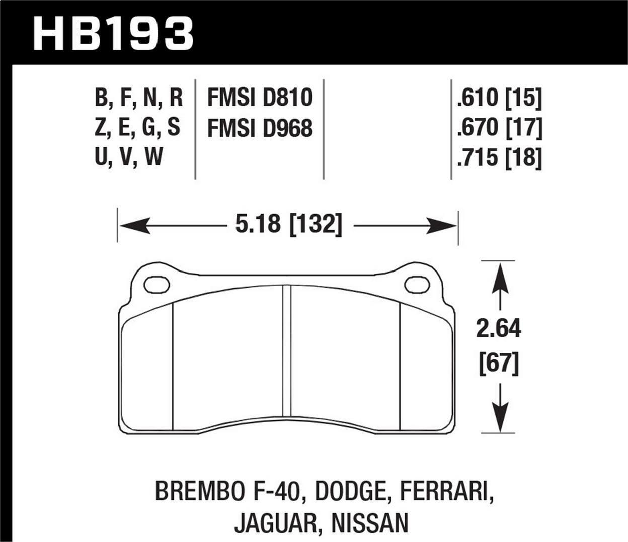 Hawk Front Disc Pads and Brake Shoes for 1995-1997 Ferrari F50